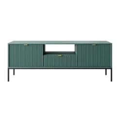 Mobile porta TV 154x56h cm 2 ante moderno soggiorno verde Alisa