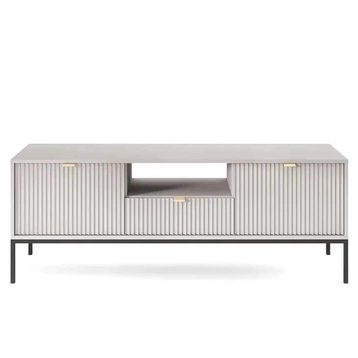 Mobile porta TV 154x56h cm 2 ante moderno soggiorno grigio Alisa