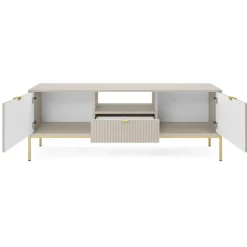 Mobile porta TV 154x56h cm 2 ante moderno soggiorno beige Alisa