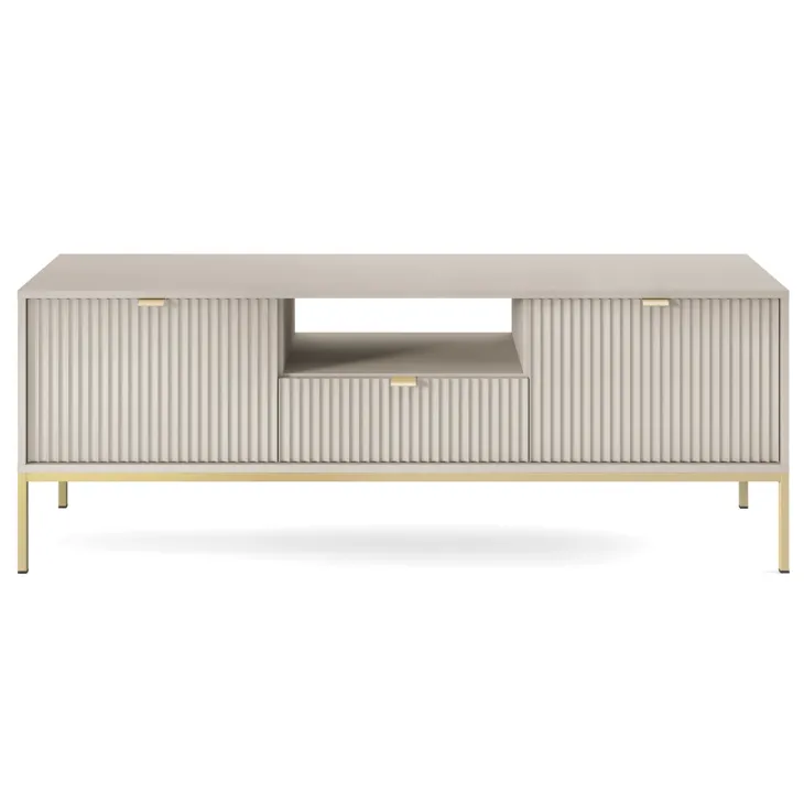 Mobile porta TV 154x56h cm 2 ante moderno soggiorno beige Alisa