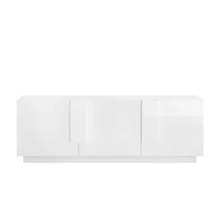 Mobile porta TV 182x63h cm 3 ante moderno bianco laccato lucido Alvarez