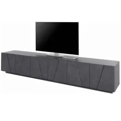 Mobile porta TV 244x46h cm 6 ante ossido Zenzero Gihome®