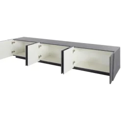 Mobile porta TV 244x46h cm 6 ante ossido Zenzero Gihome®