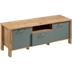 Mobile porta tv 138x49h cm 2 ante rovere verde Leave