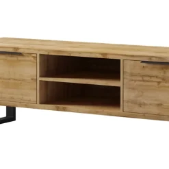 Mobile porta TV 180x50h cm 2 ante soggiorno quercia nero Petra