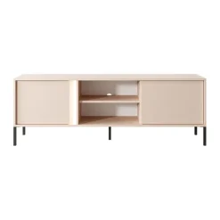 Mobile porta TV 153x54h cm 2 ante 2 vani moderno beige Melly