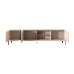 Mobile porta TV 203x54h cm 3 ante 2 vani moderno beige Melly