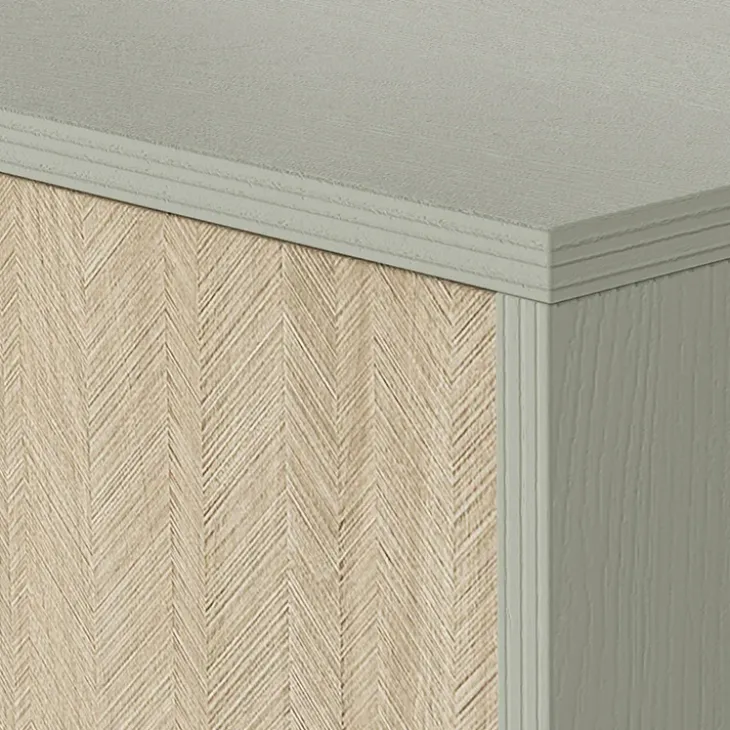 Mobile porta TV 158x52h cm 3 ante verde salvia rovere Myrta