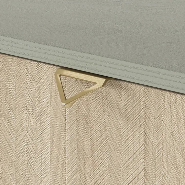 Mobile porta TV 158x52h cm 3 ante verde salvia rovere Myrta