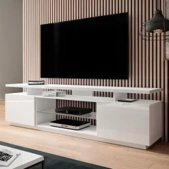 Mobile porta TV 180x56h cm bianco lucido Blackburn