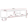 Mobile porta tv 175x54h cm cannettato 2 ante beige cashmere Zurik