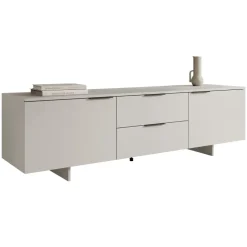 Mobile porta TV 180x55h cm 2 cassetti beige cashmere Stone