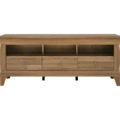 Mobile porta TV 156x64h cm 3 cassetti soggiorno rovere scuro Lucca