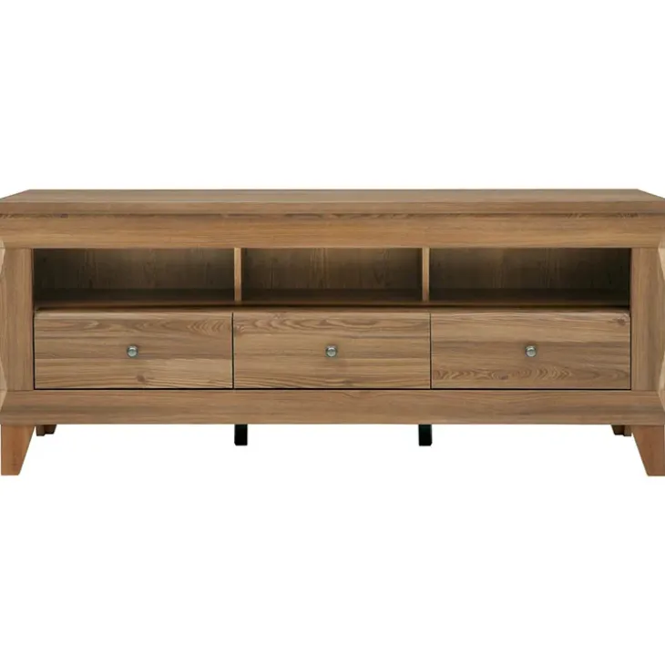 Mobile porta TV 156x64h cm 3 cassetti soggiorno rovere scuro Lucca