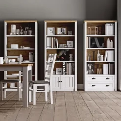 Mobile porta TV 158x49h cm 3 cassetti bianco frassinato rovere Provenza