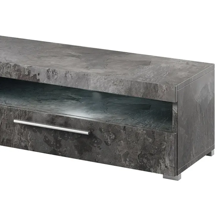 Mobile porta TV 200x35h cm 2 cassetti ossido Frisk