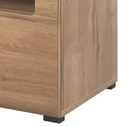 Mobile porta TV 160x52h cm 1 cassetto rovere nero Maiorca