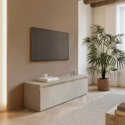 Mobile porta TV 138x40h cm con cassettone tortora Sunset
