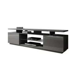 Mobile porta TV 180x56h cm grafite lucido Blackburn
