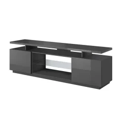 Mobile porta TV 180x56h cm grafite lucido Blackburn