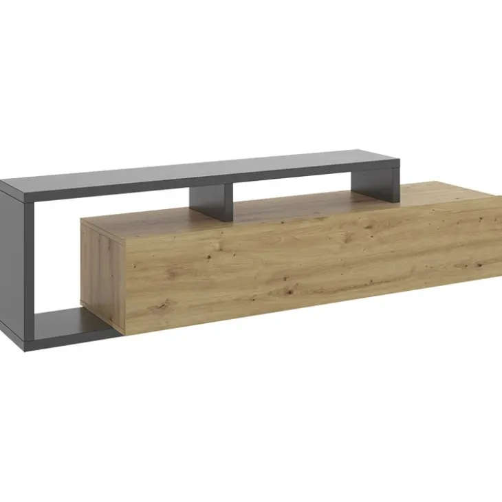 Mobile porta TV 165x47h cm legno rovere grafite Morientes