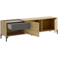 Mobile porta TV 164x49h cm legno rovere grafite German