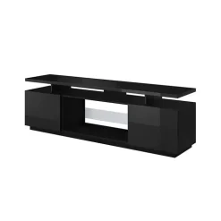 Mobile porta TV 180x56h cm nero lucido Blackburn