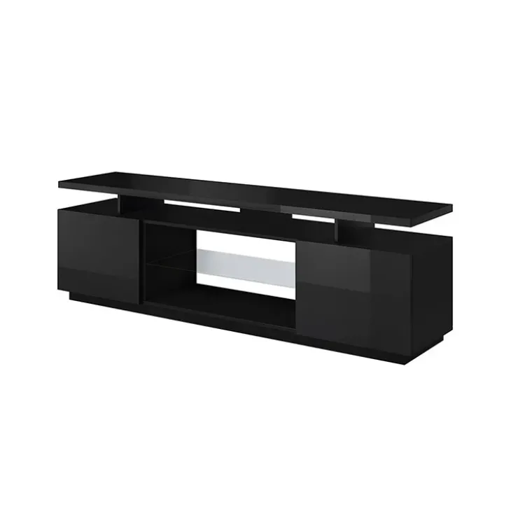 Mobile porta TV 180x56h cm nero lucido Blackburn