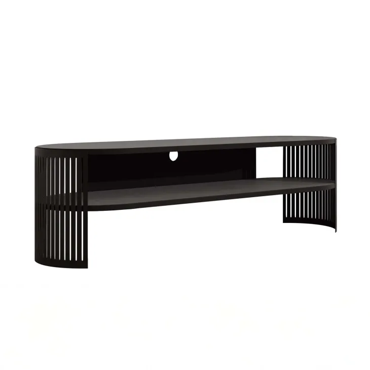 Mobile porta tv 140x40h cm ovale nero Elisera