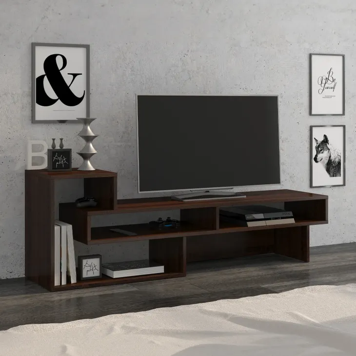 Mobile porta TV 146x49h cm soggiorno rovere scuro Helen