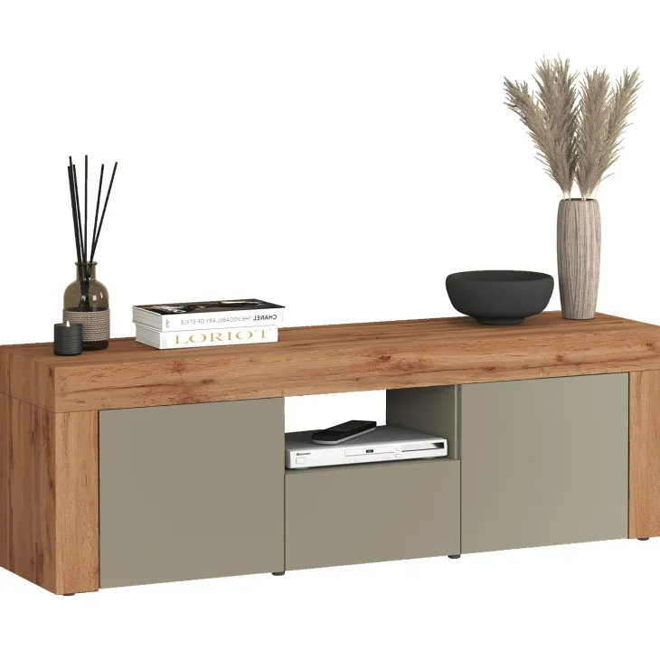 Mobile porta tv 155x51h cm tortora rovere Block