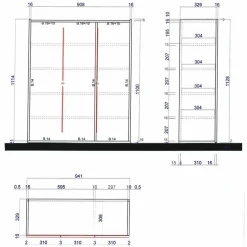 Mobile scarpiera multiuso ingresso 94x114h cm 3 ante beige cashmere top rovere scuro Mercor