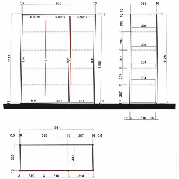Mobile scarpiera multiuso ingresso 94x114h cm 3 ante beige cashmere top rovere scuro Mercor