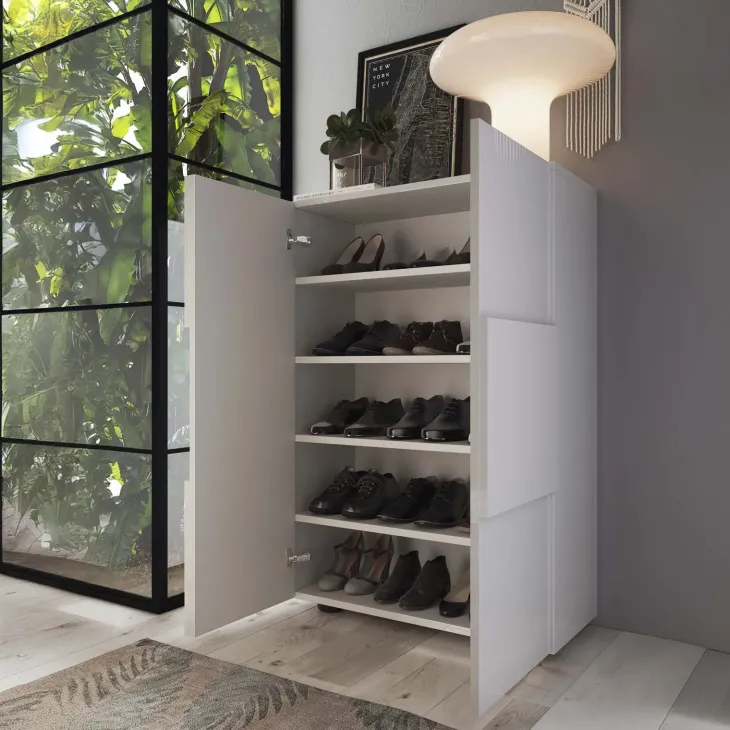 Mobile scarpiera 78x112h cm 2 ante bianco lucido Obsession