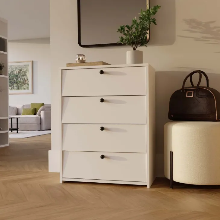 Mobile scarpiera 66x36h cm 4 ribaltine bianco Leaf