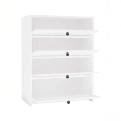 Mobile scarpiera 66x36h cm 4 ribaltine bianco Leaf