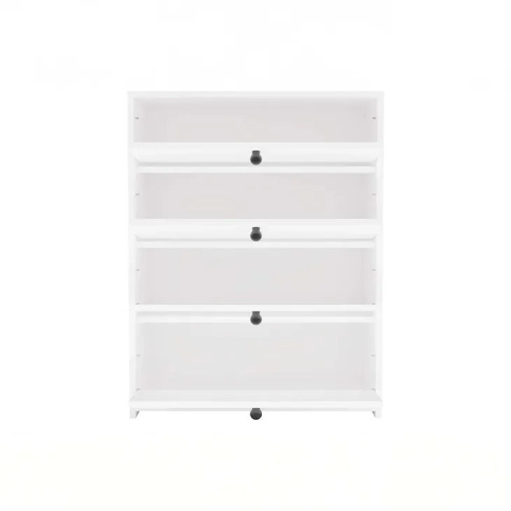 Mobile scarpiera 66x36h cm 4 ribaltine bianco Leaf