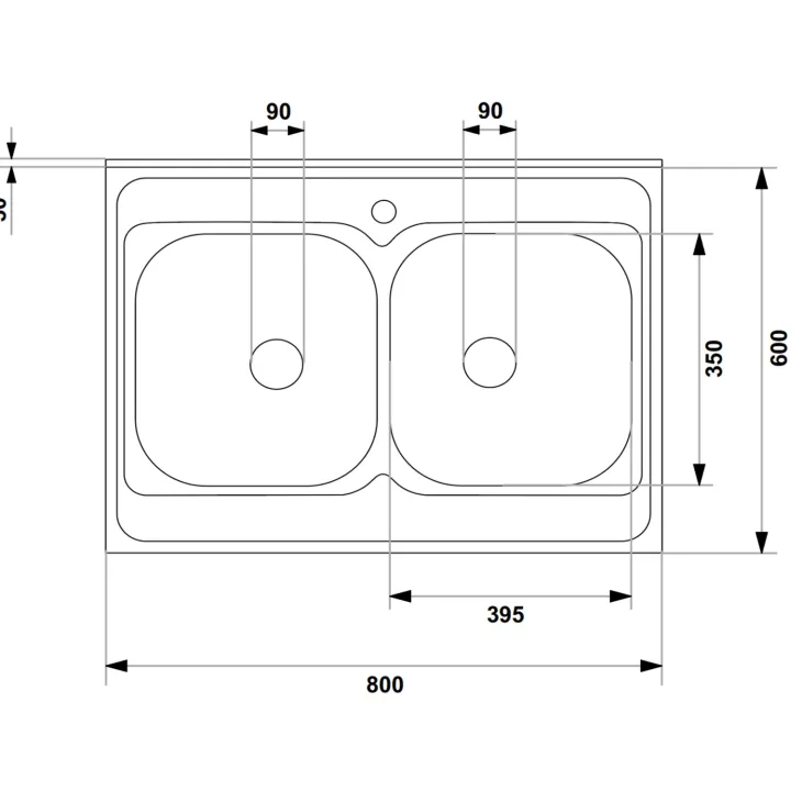 Mobile sottolavello cucina 80x86h cm multiuso con lavello 2 vasche acciaio inox rovere olmo Talise
