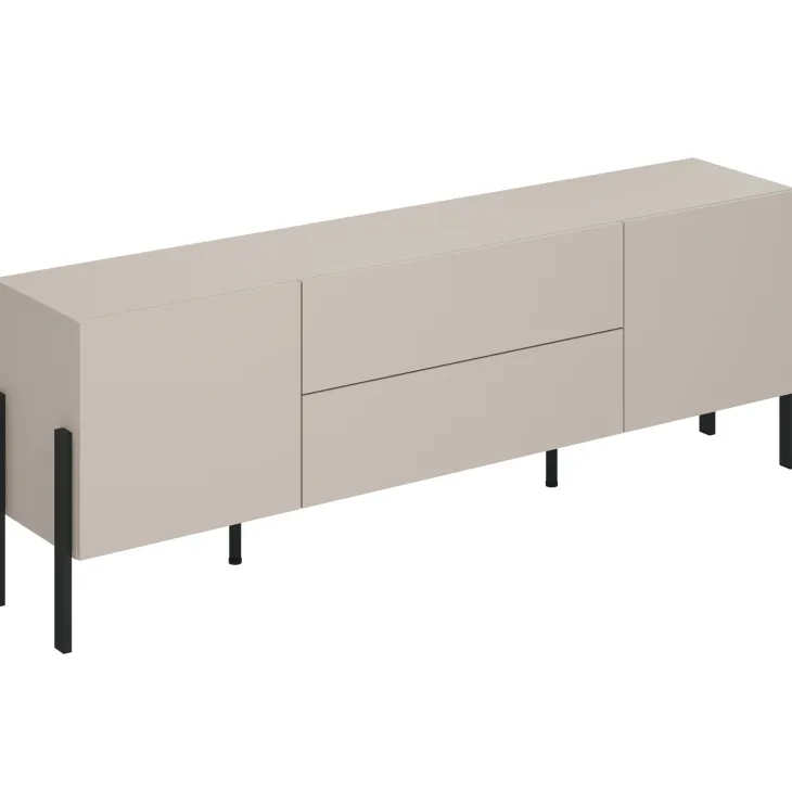 Mobile TV 200x70h cm 2 ante 2 cassetti moderno beige cashmere Simple