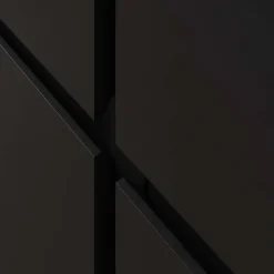 Mobile tv 195x48h cm 2 ante 2 cassetti 2 ribaltine nero Edge