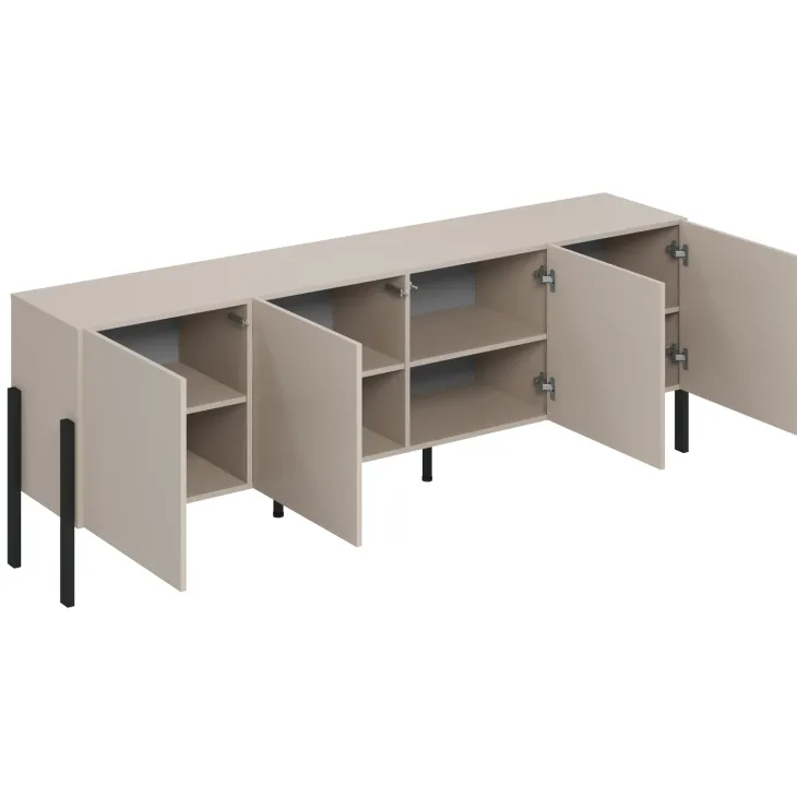 Mobile TV 200x70h cm 4 ante moderno beige cashmere Simple