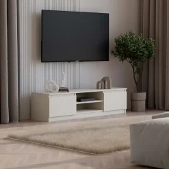 Mobile TV 140x36h cm 2 ante 2 vani a giorno beige cashmere Kitri