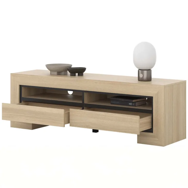 Mobile TV 160x51h cm 2 cassetti rovere Écarté