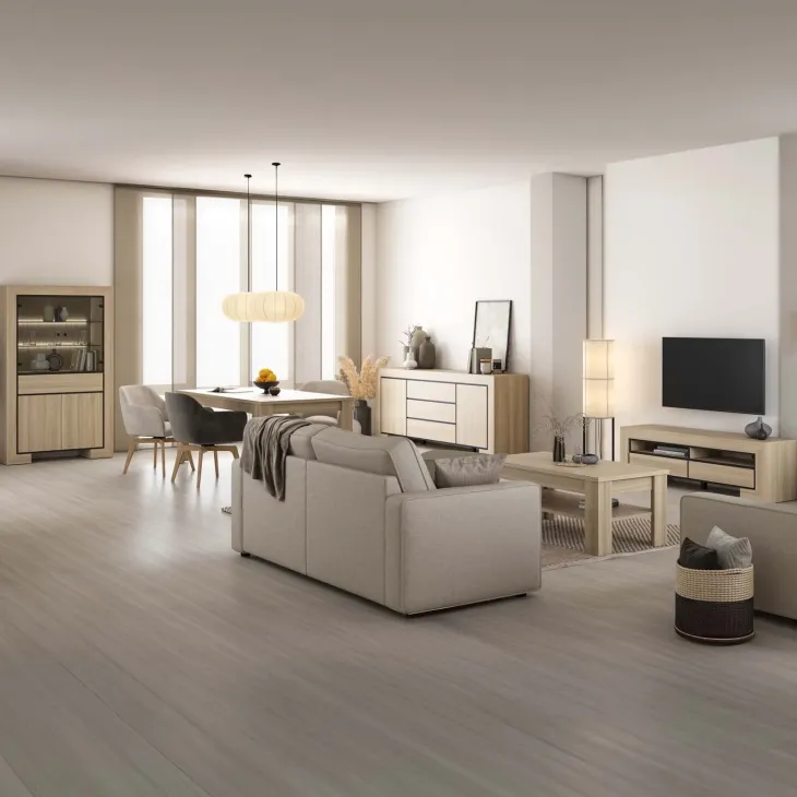 Mobile TV 160x51h cm 2 cassetti rovere Écarté