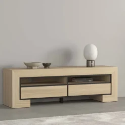Mobile TV 160x51h cm 2 cassetti rovere Écarté