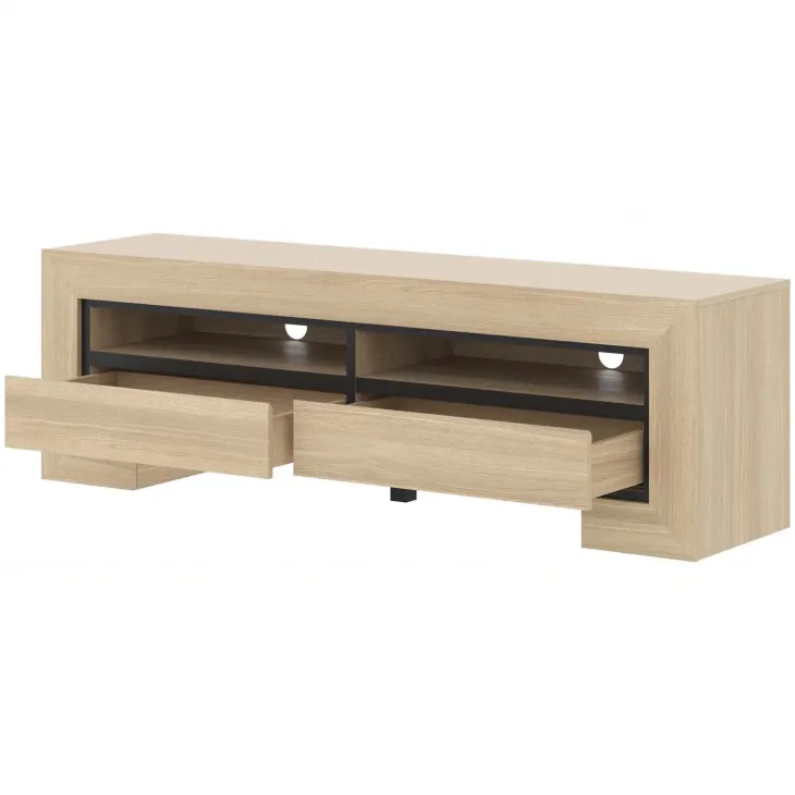 Mobile TV 160x51h cm 2 cassetti rovere Écarté