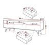 Mobile tv 180x53h cm 3 cassetti 3 vani a vista rovere scuro Walden