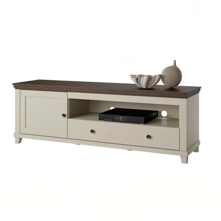 Mobile tv 181x61h cm 1 vano a giorno 1 cassetto 1 anta beige Texel