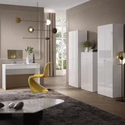 Mobile ufficio multiuso 63x114h cm 2 ante bianco lucido Jobby