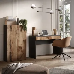 Mobile ufficio multiuso 63x114h cm 2 ante nero pero Jobby